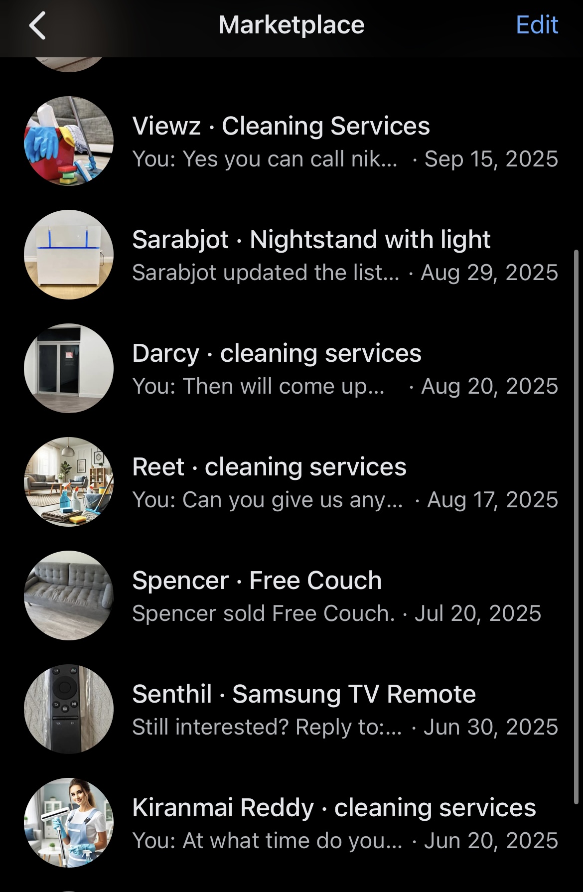 Cleaning services client inbound proof.